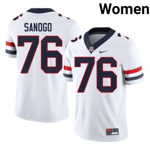 UA Khalil Sanogo Womens White #76 High School College Football Jerseys 453574-291