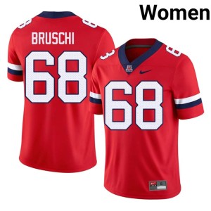 UA Wildcats Limited Tedy Bruschi College Football #68 Red Women's Jersey 521107-179
