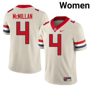 U of A Wildcats Tetairoa McMillan College Football Replica Cream #4 Womens Jerseys 704306-370