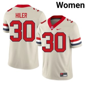 Arizona #30 Women's Cream Xaier Hiler College Football Limited Jersey 846346-469