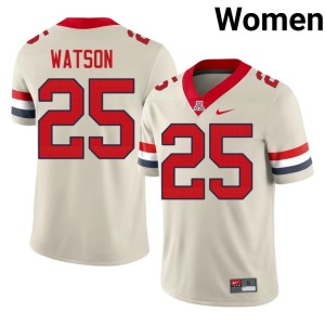 Wildcats College Football Womens Zuri Watson Cream #25 Player Jerseys 924306-967