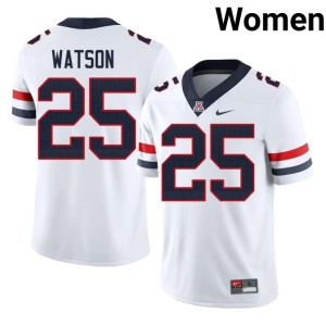 Wildcats #25 NCAA Zuri Watson White College Football Womens Jerseys 515304-222