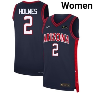 UA Wildcats #2 Cameron Holmes Stitched Navy Women's Alternate Jersey 843150-590