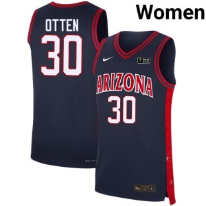 U of A Wildcats Navy NCAA #30 Alternate Evan Otten Women Jersey 458565-727
