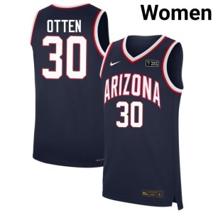 U of A Wildcats #30 Replica Women's College Basketball Evan Otten Navy Jersey 372243-306