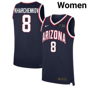 UA Wildcats #8 Alumni College Basketball Womens Ivan Kharchenkov Navy Jerseys 566023-893