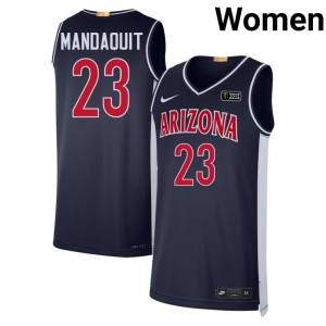 AZ Wildcats Player Retro Women Navy #23 JJ Mandaquit Jerseys 946782-120