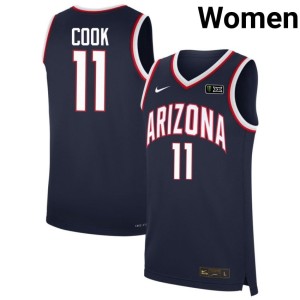 AZ Wildcats Jackson Cook Limited Womens Navy College Basketball #11 Jerseys 883407-858