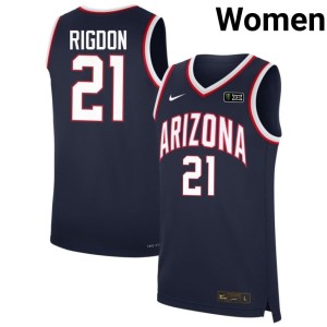 AZ Wildcats Women Replica Navy #21 College Basketball Joaquin Rigdon Jerseys 403089-110