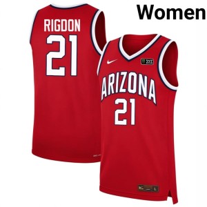 U of A Wildcats Red Women #21 Replica Joaquin Rigdon College Basketball Jersey 638257-978