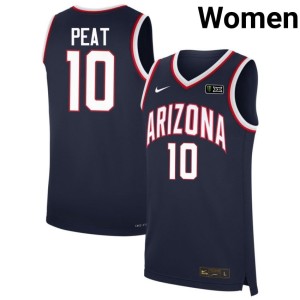 Wildcats #10 Embroidery Koa Peat College Basketball Navy Women's Jersey 850398-112