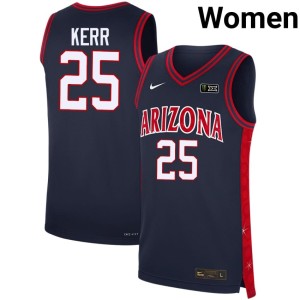 AZ Wildcats Alternate University Steve Kerr Navy #25 Women's Jersey 409358-103