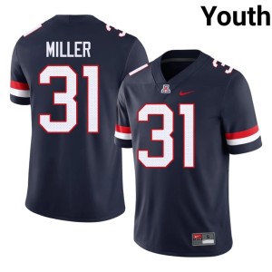 UA #31 Navy Aiden Miller Youth College Football NCAA Jerseys 223643-558