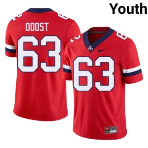 University of Arizona Red Youth Alexander Doost Game #63 College Football Jersey 475253-744