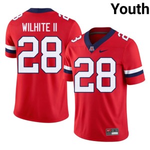 University of Arizona #28 Youth College Football Anthony Wilhite II Red Embroidery Jersey 375165-228