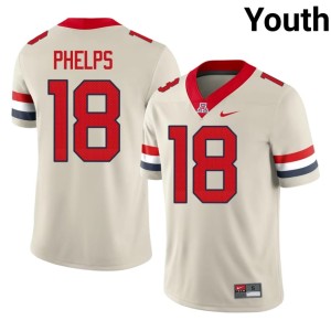 University of Arizona #18 Brandon Phelps Limited Cream College Football Youth Jerseys 792480-415