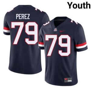 Cats Youth Isaac Perez Navy #79 University College Football Jerseys 411798-942