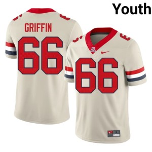 Cats #66 College Football Jaxon Griffin Youth High School Cream Jerseys 405459-342