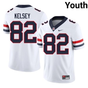 U of A Wildcats Landon Kelsey 2026-27 White College Football Youth #82 Jerseys 933801-567