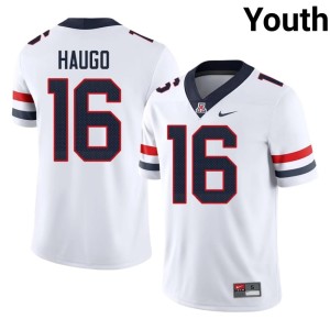 The Wildcats Youth College Football White Luke Haugo 2026 #16 Jersey 164383-499