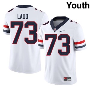 Wildcats Stitched White Youth Matthew Lado College Football #73 Jerseys 333759-124