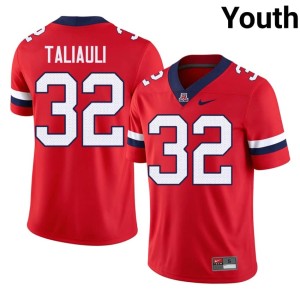 U of A #32 College Football Stitched Red Nela Taliauli Youth Jersey 450561-184
