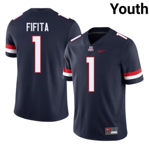 Cats College Football Youth Player #1 Navy Noah Fifita Jersey 181158-739