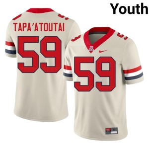 U of A Cream College Football Official Youth Rhino Tapa'atoutai #59 Jersey 643925-652