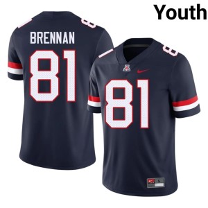 UA Wildcats University #81 Navy College Football Youth Scotty Brennan Jersey 146064-754