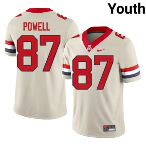 U of A Youth Tyler Powell Replica College Football Cream #87 Jersey 379539-670
