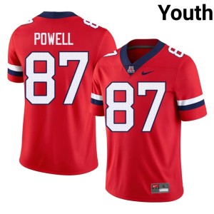 UA Youth Replica College Football Tyler Powell #87 Red Jerseys 591146-861