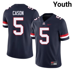 AZ Wildcats Youth Antoine Cason Navy University College Football #5 Jersey 901544-325