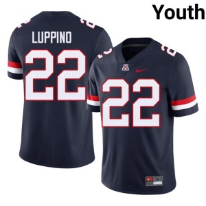 The Wildcats Navy Youth Stitched #22 College Football Art Luppino Jerseys 686014-759