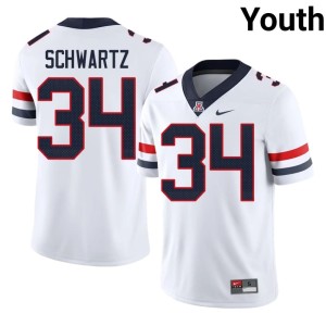 University of Arizona White College Football Youth Carter Schwartz Limited #34 Jerseys 705446-636