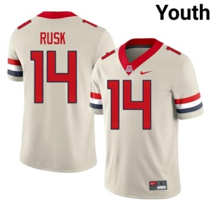 U of A Wildcats #14 Cream Player Youth College Football Cole Rusk Jerseys 745983-240