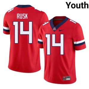 UA Wildcats Official Cole Rusk Red #14 College Football Youth Jersey 417038-201