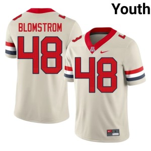 The Wildcats College Football Cream #48 Stitched Cooper Blomstrom Youth Jersey 607267-494