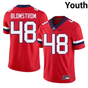 AZ Wildcats Red #48 Cooper Blomstrom Youth Embroidery College Football Jersey 219918-469