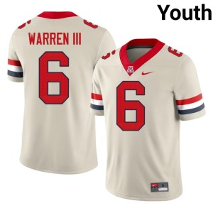 U of A Wildcats Cornelius Warren III #6 Alumni Cream College Football Youth Jerseys 666617-586