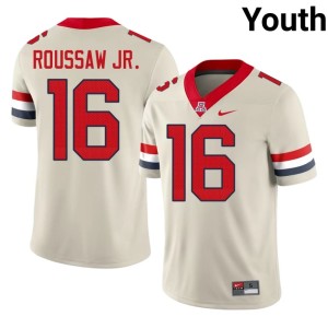 Wildcats #16 Youth College Football Everett Roussaw Jr. Limited Cream Jersey 546386-814