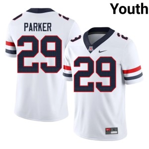University of Arizona Jaden Parker #29 College Football Youth Stitched White Jersey 175222-557