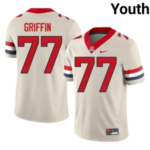UA High School Jake Griffin Cream #77 Youth College Football Jersey 694017-198