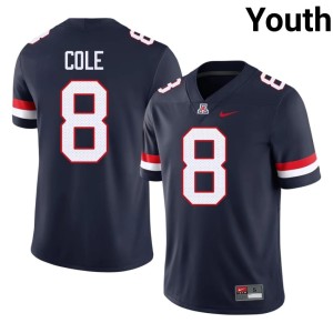 The Wildcats Jay'Vion Cole #8 Player College Football Navy Youth Jersey 565149-437