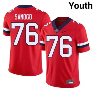 The Wildcats Khalil Sanogo Replica #76 College Football Red Youth Jersey 180509-753