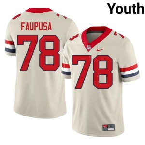 The Wildcats Limited College Football Cream Youth Manoah Faupusa #78 Jerseys 907512-637