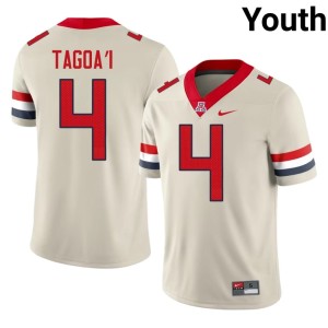 Arizona Wildcats Cream College Football Youth Matai Tagoa'i #4 NCAA Jerseys 932073-635