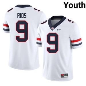 U of A Wildcats College Football White NCAA Oscar Rios #9 Youth Jerseys 646116-583