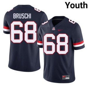 Cats Tedy Bruschi Embroidery College Football Youth Navy #68 Jerseys 113211-451