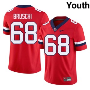 U of A Tedy Bruschi Game #68 Youth College Football Red Jersey 676954-969