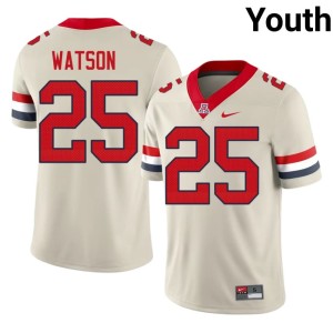 U of A Wildcats Zuri Watson College Football Cream #25 Youth High School Jerseys 468931-680